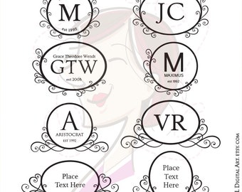 Monogram Clip Art Elegant Monogram Clip Art Elegant