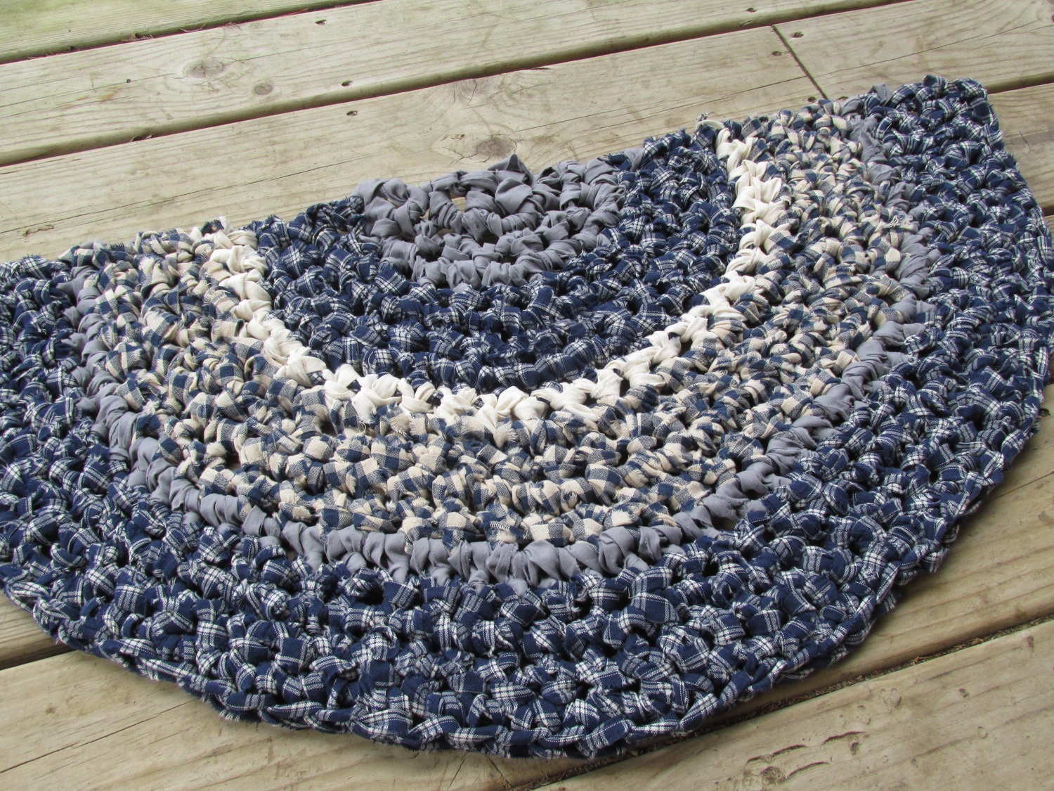 Colonial Half Circle Kitchen Rug Crochet 31 Rag Area Rug