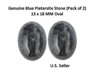 100% Natural Blue Pietersite Cabochon 13 x 18 MM Oval (Pack of 2)