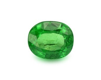 1.25ct Tsavorite Green Garnet Oval Shape Loose Gemstones (Watch Video) Free Shipping SKU 487B002