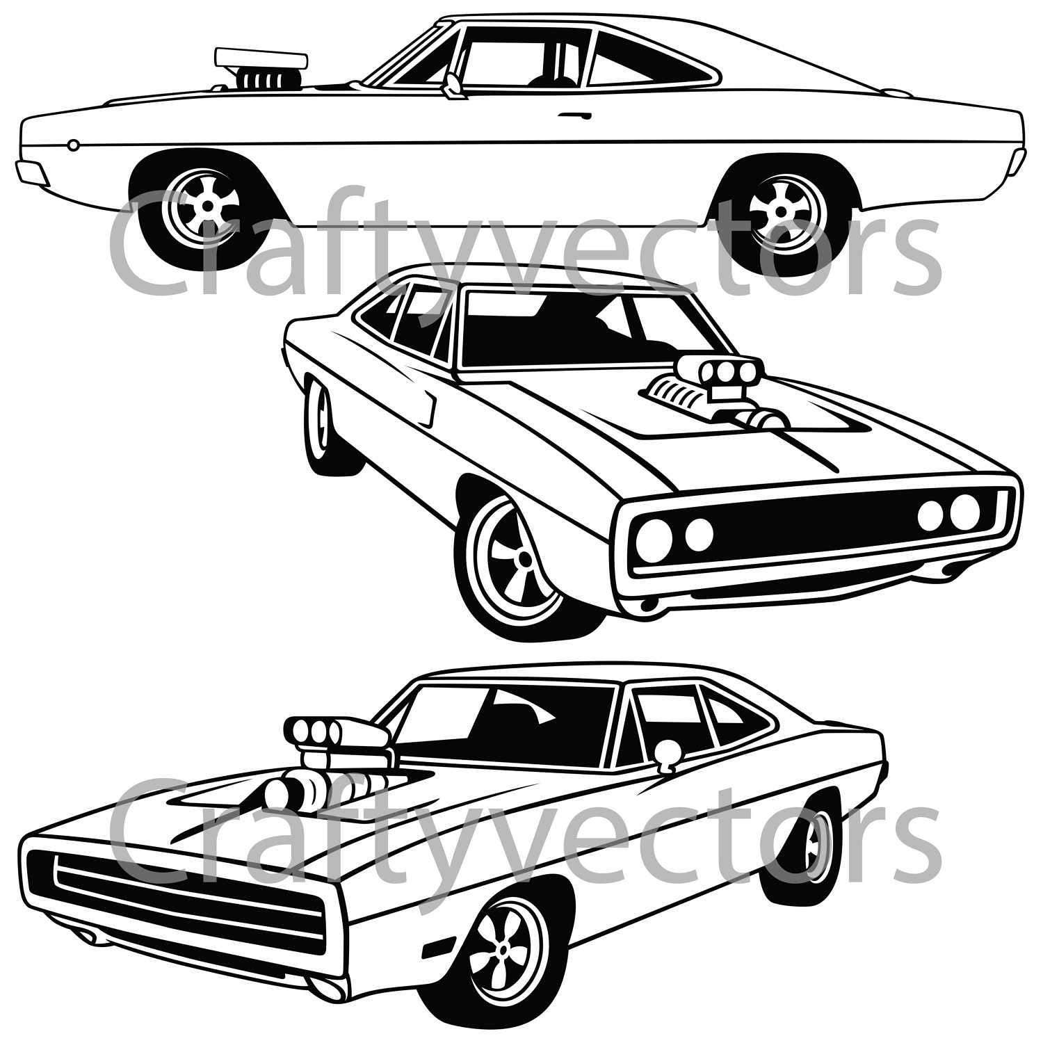 dodge charger 1970 drawing