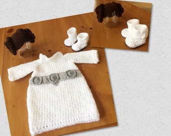 Baby Princess Leia photo prop/halloween costume