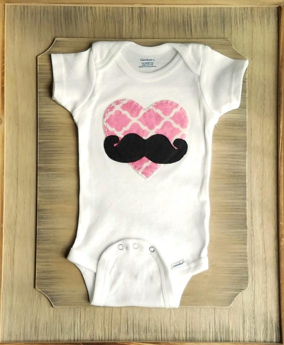 Father's Day Baby, Valentines Heart and Mustache Creeper Bodysuit Il_570xn