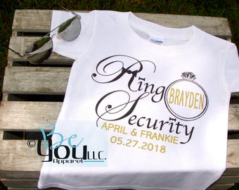 Ring Bearer gift; ring security; ring security shirt; ring bearer shirt; RING SECURITY; ring bearer; wedding party gift; custom gift