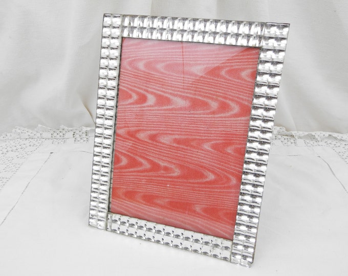 Antique French Textured Glass Mirrored Picture / Portrait Frame, French Decor, Chateau, Shabby, Chic, Brocante, France, Mirror, Retro, Home