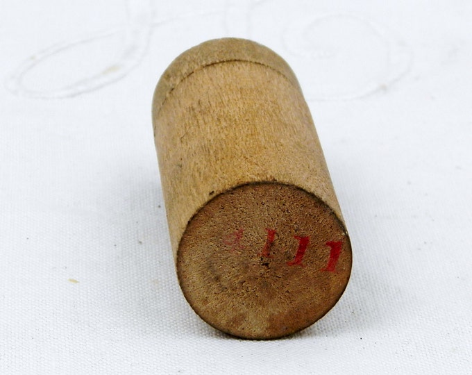 Antique French Solid Wooden Indigestion Pill Box Still with Part of the Original Label, Apothecary, Chemist, Turned Wooden Box, Doctor