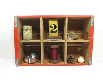 Vintage Coca Cola Wooden Crate, Six Slot Coke Crate