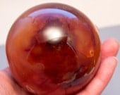 Carnelian Crystal Sphere Specimen 82.55mm 485g 3 1/4 inches Black Friday Sale!