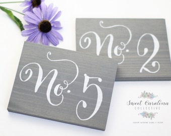 Wedding Table Numbers, Table Number Wedding, Rustic Table Number - Single Wedding Table Number - TB-6