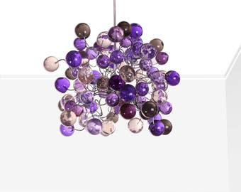 Purple and Gray bubbles Pendant lighting ,Decorative Light for Bedroom,bathroom, hall or children room.