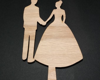 Laser Cut Wood Wedding Cake Topper,choose your style