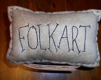 bowl filler pillow FOLK ART measuring 8x5 inches