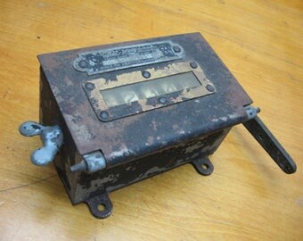 vintage veeder root mechanical counter adding machine five digit