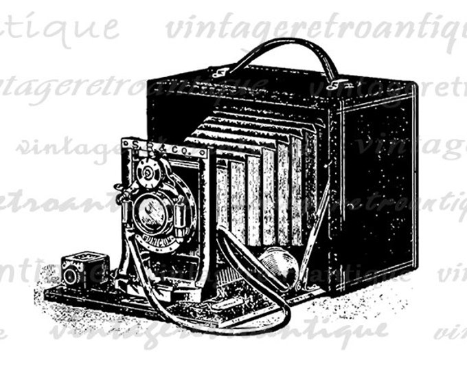 Digital Image Antique Camera Download Old Fashioned Printable Illustration Graphic Artwork Vintage Clip Art Jpg Png HQ 300dpi No.1434