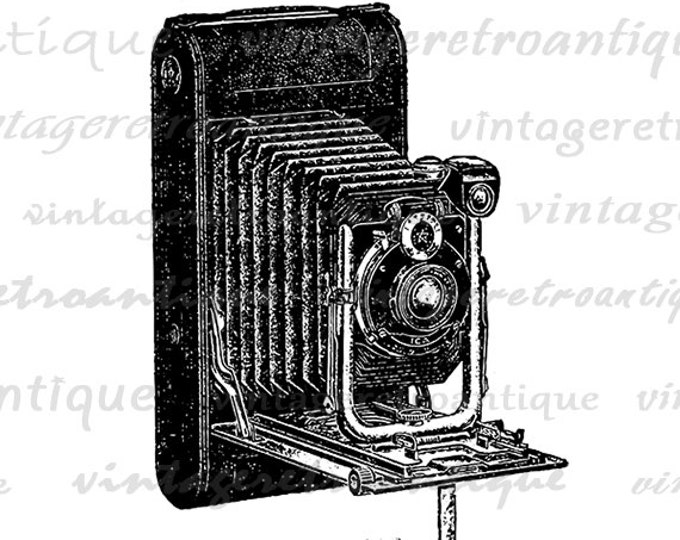 Old Fashioned Camera Digital Image Download Illustration Graphic Printable Antique Clip Art Jpg Png Eps HQ 300dpi No.1504