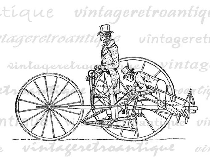 Printable Image Antique Vehicle from 1830 Graphic Illustration Digital Download Vintage Clip Art Jpg Png Eps HQ 300dpi No.3058