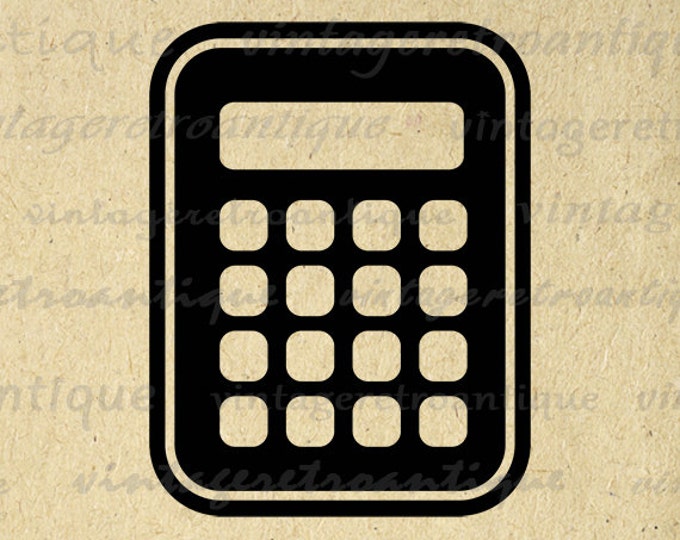 Digital Calculator Icon Printable Image Calculator Graphic Math Finance School Download Antique Clip Art Jpg Png Eps HQ 300dpi No.4343