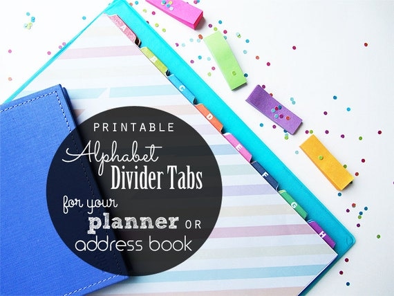 50 off printable alphabet divider tabs for address book or