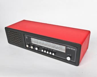 Vintage Tube Radio Iskra Planica / Mp3, Ipod Compatible / 5 Pin Din Plug To 3.5mm Jack Plug Audio Cable / Red / 70s Yugoslavia