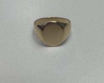 Yellow Gold Signet Ring, 14Kt Gold