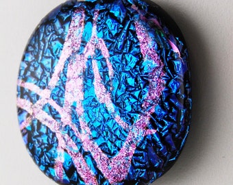 2767 dichroic cabochon - free shipping