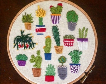 Cacti Embroidery Kit