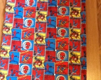 Standard Spiderman pillow case with red trim