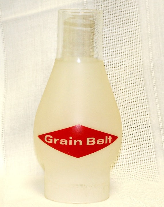 VIntage Grain Belt Beer Frosted Chimney Grain Belt Light Shade