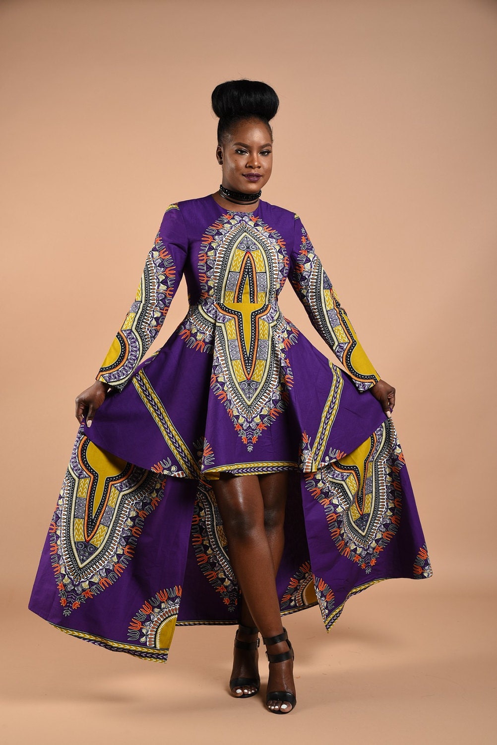 Purple african dress