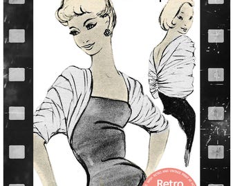 1950's Taffeta Bow Stole - PDF Pattern - Instant Download