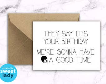 Lyrical Card : THE BEATLES Birthday