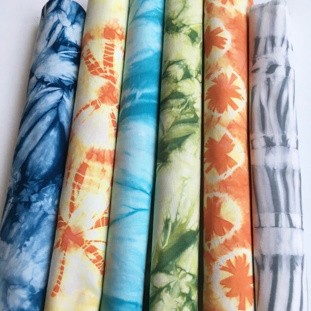 Hand Dyed Shibori Fabrics by CapeCodShibori on Etsy