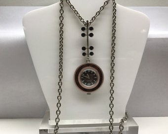 Bulova Vintage Modernist Necklace Watch