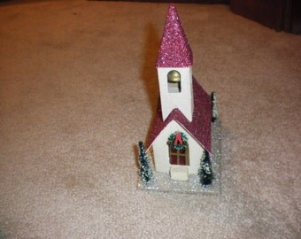 Putz House with Bottlebrush trees