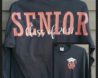 Long Sleeve High School Senior 2018 Jersey Shirt / College Senior 2018 Shirt