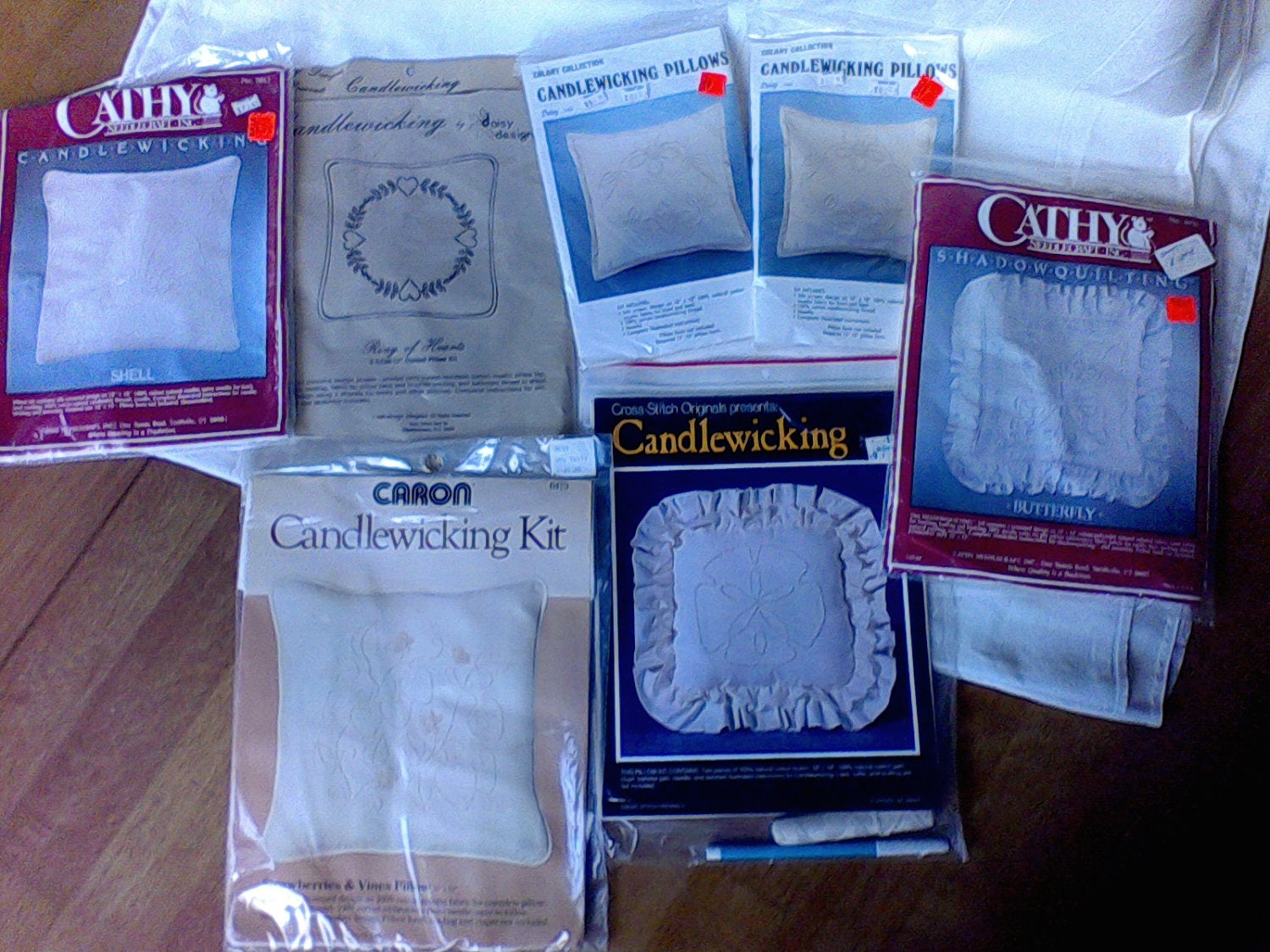 7 Candlewicking Kits Needlecraft Pillows Pillow kits