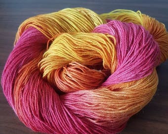 Hand Dyed Superwash Polwarth Sock Yarn