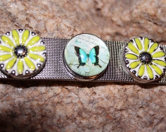 Interchangeable Watchband Snap Bracelet / Free Snap Button