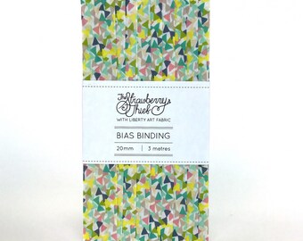 Fluttering B Liberty of London Bias Binding 3m - 20mm - Liberty Classic Collection 100% cotton Liberty Tana Lawn - 3m 3.28 Yards