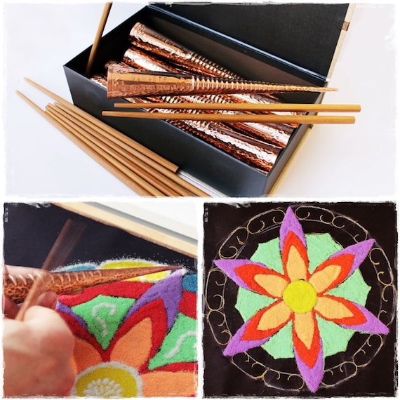 Sand Mandala Making Tool. Chakpur Sand Painting Art Kit.