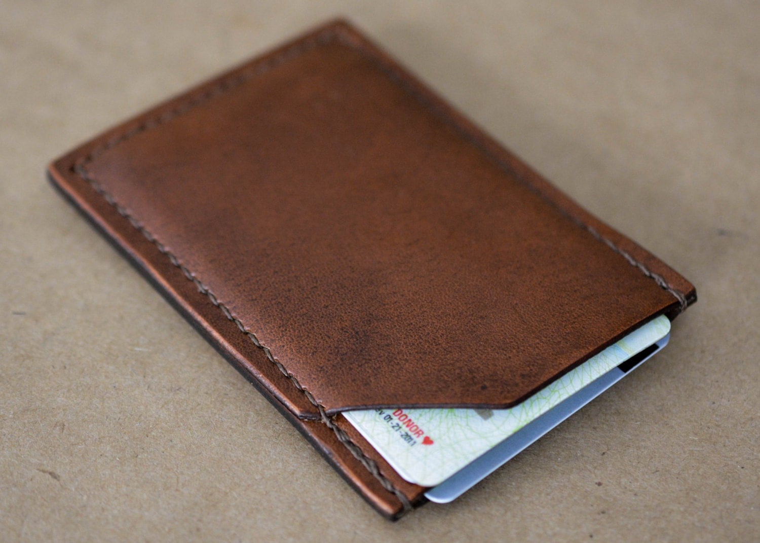 Card Sleeve Minimalist Wallet Slim Leather Card Wallet