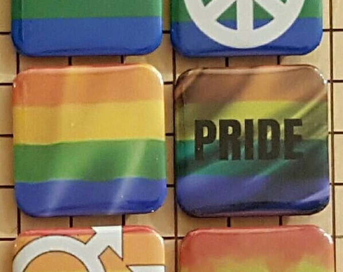 Gay Gifts, Fridge Magnets, Rainbow Art, LGBT, Photo Magnets, Magnets