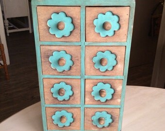Wooden Apothecary Drawer Organizer
