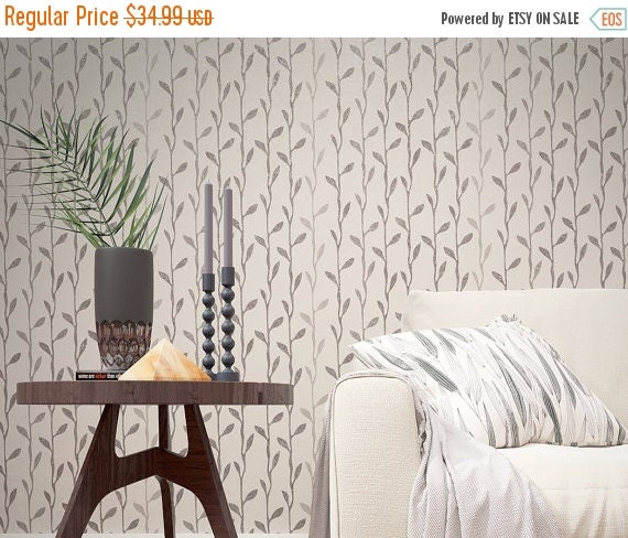 ON SALE Branches Pattern Wall Stencil Floral by StencilsLabNY