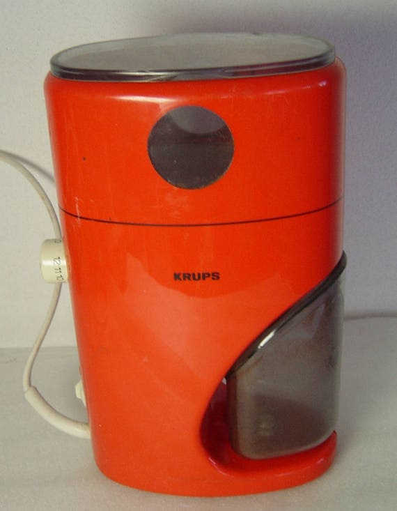 vintage 70s orange Krups 223 coffee grinder Back to the Future