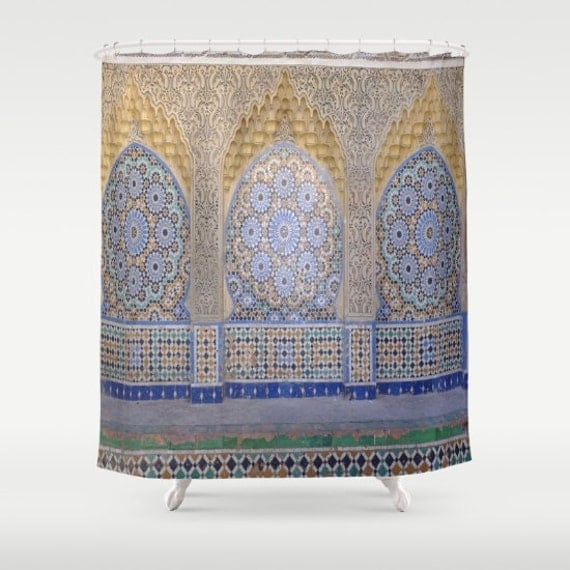 Morocco Shower Curtain Moroccan Mosaics Shower Curtain