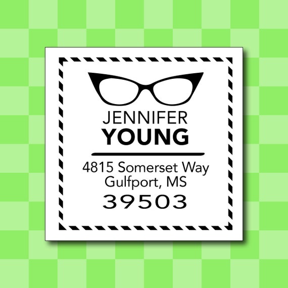 Glasses Stamp Glasses Address Stamp Custom Eyeglasses