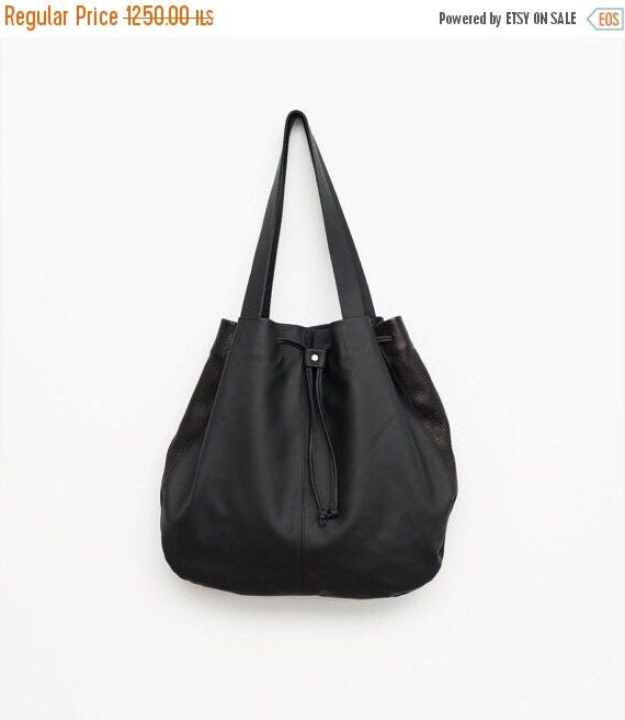 soft black shoulder bag