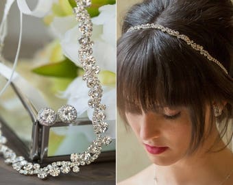 Bridal Headband Crystal Wedding Hair Accessories Silver Wedding Headband Bridal Headbands Silver Bridal Hair Accessories Wedding H81