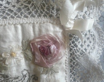 antique silk souvenir de france cushion cover
